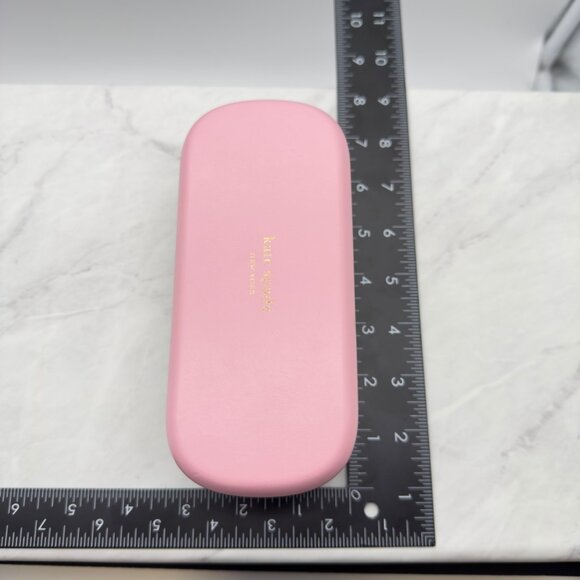 Kate Spade Pink Green X Large Authentic Sunglasses Eyeglasses Case w/ Cloth - Picture 5 of 6